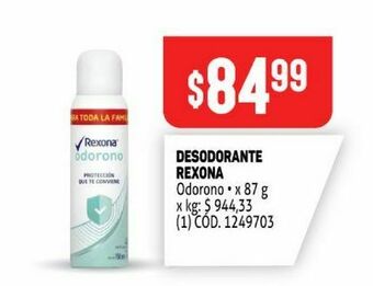 Makro Desodorante rexona oferta