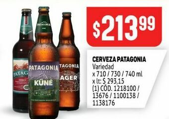 Makro Cerveza patagonia oferta