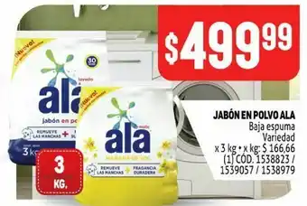 Makro Detergente en polvo ala 3kg oferta