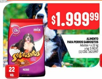 Makro Alimento balanceado para perros sabrositos 22kg oferta
