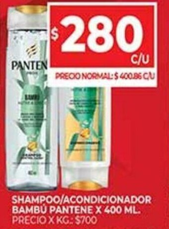 Supermercados DIA Shampoo/Acondicionador Bambú Pantene x 400 Ml. oferta