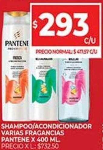 Supermercados DIA Shampoo/ Acondicionador Varias Fragancias Pantene x 400 ml oferta