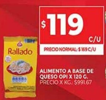 Supermercados DIA Alimento A Base De Queso Opi x 120 G. oferta