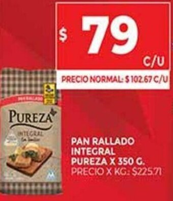 Supermercados DIA Pan Rallado Integral Pureza x 350 G. oferta