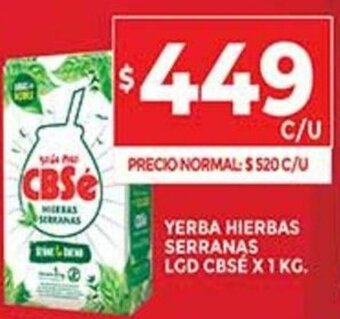 Supermercados DIA Yerba Hierbas Serranas LGD CBSÉ x 1 KG oferta
