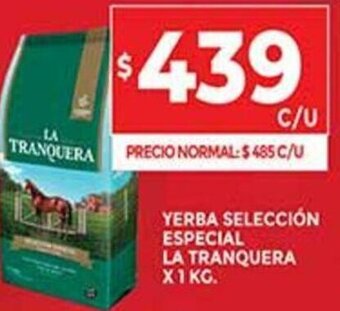 Supermercados DIA Yerba Selección Especial La Tranquera x 1 Kg. oferta