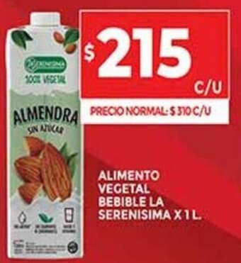 Supermercados DIA Alimento Vegetal Bebible La Serenisima x 1 L. oferta