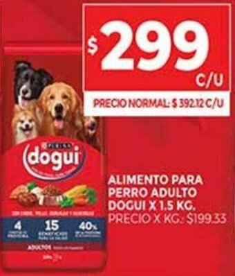 Supermercados DIA Alimento Para Perro Adulto Dogui x 1.5 Kg. oferta