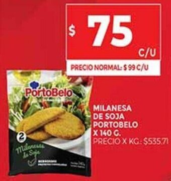 Supermercados DIA Milanesa De Soja Portobello x 140 G. oferta