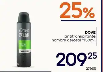 Supermercados Monarca Dove Antitranspirante Hombre Aerosol 150ml oferta