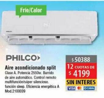Casa Silvia Aire Acondicionado Split Philco oferta