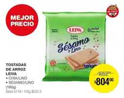 Atomo Conviene Tostadas de arroz Leiva oferta