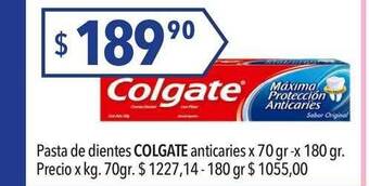 Hergo Colgate Anticaries Pasta de dientes x 70gr x 180gr oferta