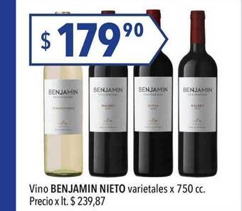 Hergo Benjamin Nieto Vino varietales x 750cc oferta