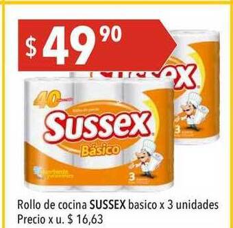 Hergo Sussex Basico rollo de cocina x 3 unidades oferta