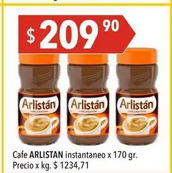Hergo Arlistán Cafe instantaneo x 170gr oferta