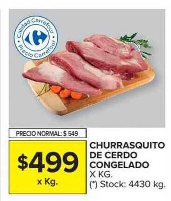 Carrefour Market Churrasquito de Cerdo Congelado x kg oferta