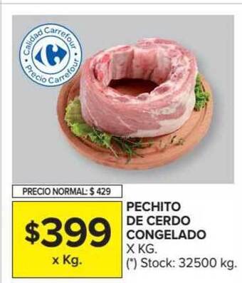 Carrefour Market Pechito de Cerdo Congelado x kg oferta