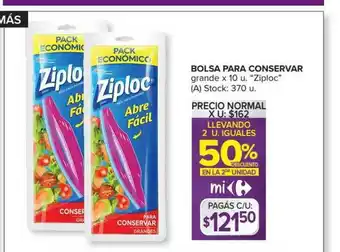 Ziploc Bolsa Para Conservar grande x 10u