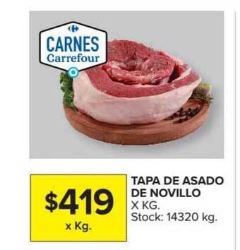 Carrefour Market Tapa de Asado de Novillo x kg oferta