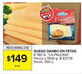 Carrefour Market La Paulina Queso Danbo en Fetas x 180g oferta