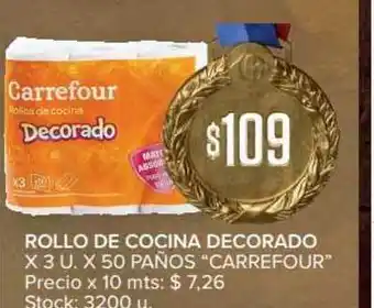 Carrefour Market Carrefour Rollo de Cocind decorado x 3u x 50 paños oferta