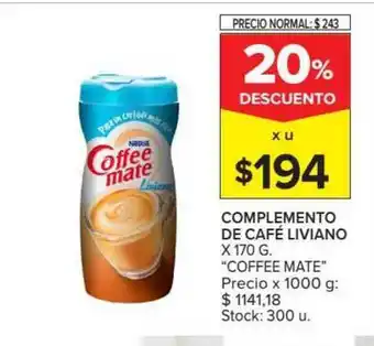 Carrefour Market Nescafé Coffee Mate Complemento de Café Liviano x 170g oferta