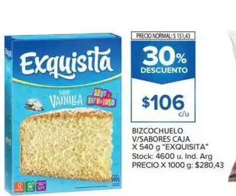 Carrefour Market Exquisita Bizcochuelo V/Sabores Caja x 540g oferta