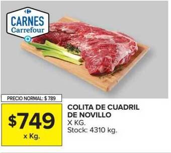 Carrefour Market Colita de Cuadril de Novillo x Kg oferta