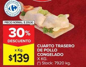 Carrefour Market Cuarto trasero de Pollo Congelado x kg oferta