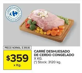 Carrefour Market Carré Deshuesado de Cerdo Congeladoc x kg oferta