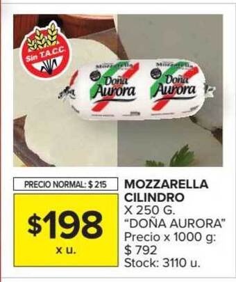 Carrefour Market Doña Aurora Mozzarella Cilindro x 250g oferta