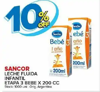 Carrefour Maxi Leche sancor -10% oferta