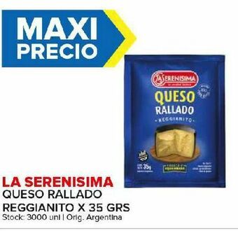 Carrefour Maxi Queso rallado la serenísima oferta