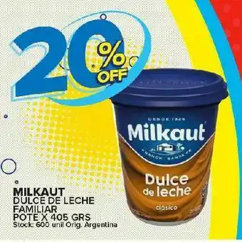 Carrefour Maxi Dulce de leche milkaut -20% oferta