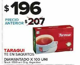 Carrefour Maxi Té negro taraguí 100un oferta