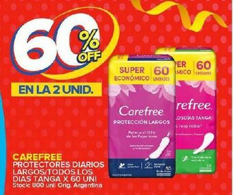 Carrefour Maxi Protectores femeninos carefree oferta