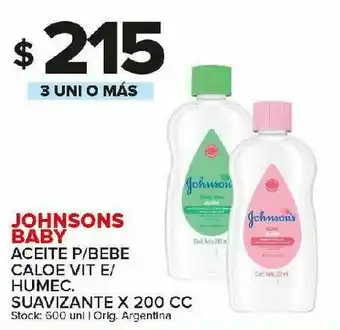 Carrefour Maxi Aceite johnson's baby oferta