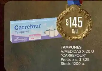 Carrefour Market Carrefour Tampones V/Medidas x 20u oferta