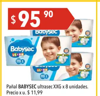 Hergo Babysec Ultrasec Pañal XXG x 8 unidades oferta