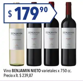 Hergo Benjamin Nieto Vino varietales x 750cc oferta
