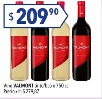Hergo Valmont Vino tinto/bco x 750cc oferta