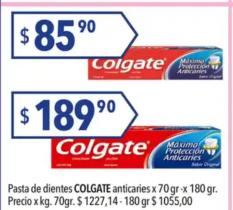 Hergo Colgate Anticaries Pasta de dientes x 70gr x 180gr oferta