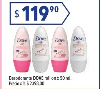 Hergo Dove Roll on Desodorante x 50ml oferta
