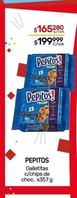 Nini Mayorista Pepitos Galletitas C Chips De Choc. x 357 g oferta