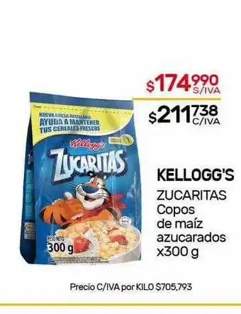 Nini Mayorista Kellogg's Zucaritas Copos De Maíz Azucarados x 300g oferta