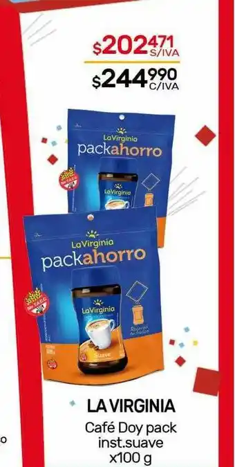 Nini Mayorista La Virginia Café Doy Pack Inst.suave x 100g oferta