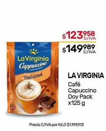 Nini Mayorista La Virginia Café Capuccino Doy Pack x 125g oferta