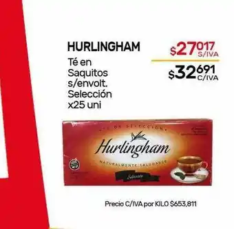 Nini Mayorista Hurlingham Té En Saquitos S Envolt Selección x 25uni oferta