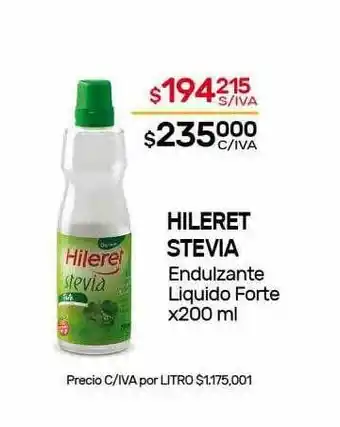 Nini Mayorista Hileret Stevia Endulzante Líquido Forte x 200ml oferta